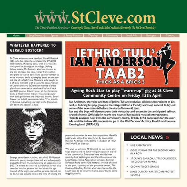 Ian Anderson – Thick as a Brick 2 cover artwork