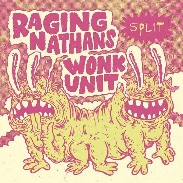 Various Artists – Wonk Unit/Raging Nathans - split cover artwork